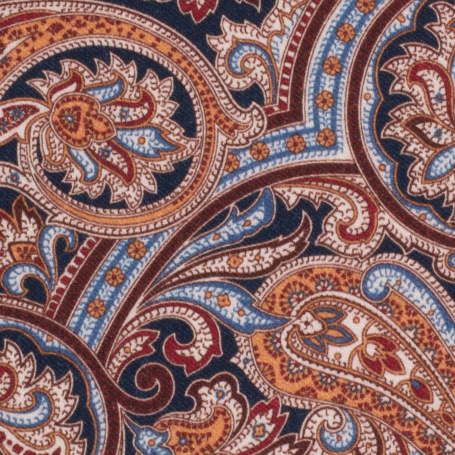 Blue Paisley Pocket Square for Men