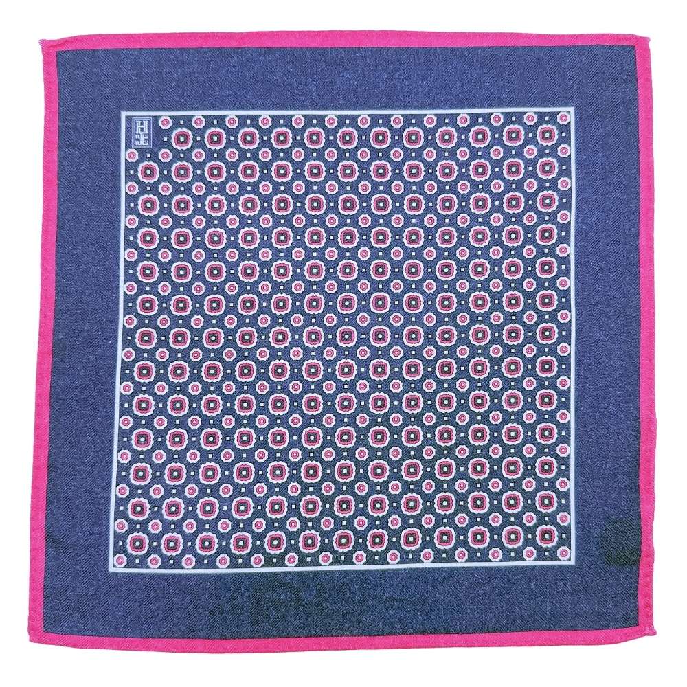 Purple Geometric Pocket Square for Men