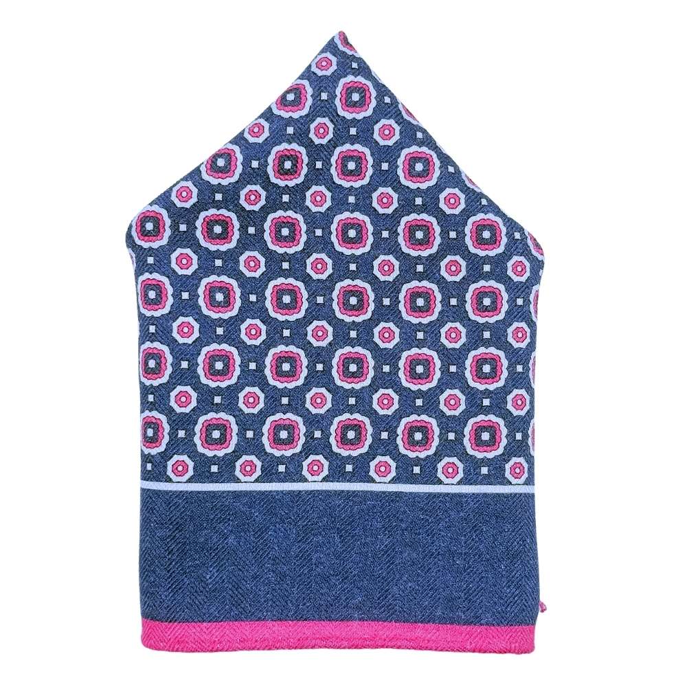 Purple Geometric Pocket Square for Men
