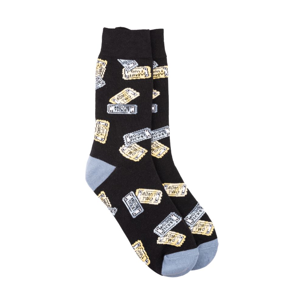 Black Crew Length Socks for Men