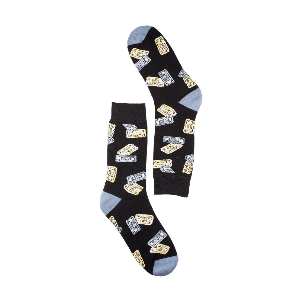 Black Crew Length Socks for Men