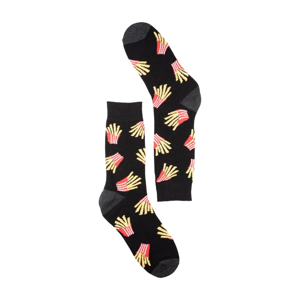 Black Crew Length Socks for Men