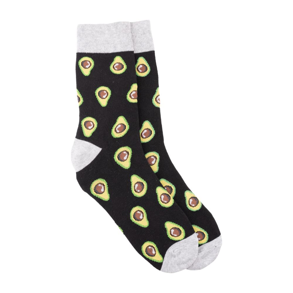 Black Crew Length Socks for Men