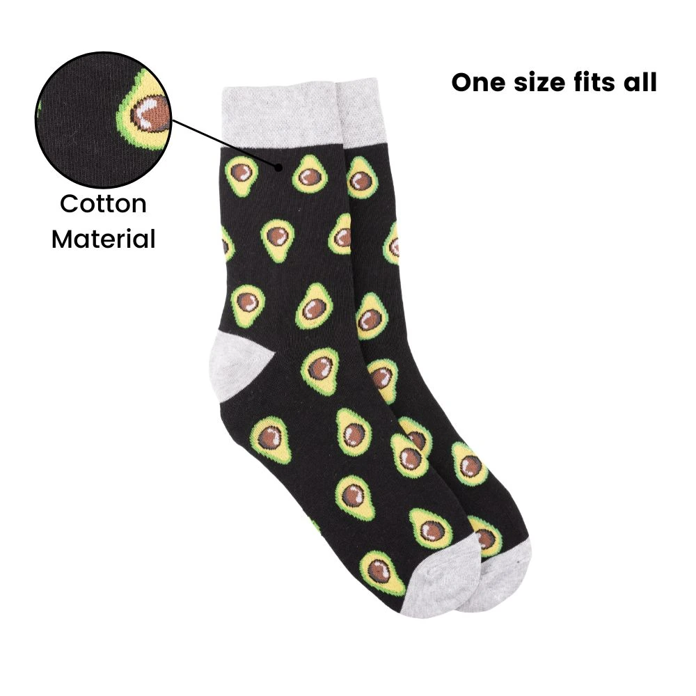 Black Crew Length Socks for Men