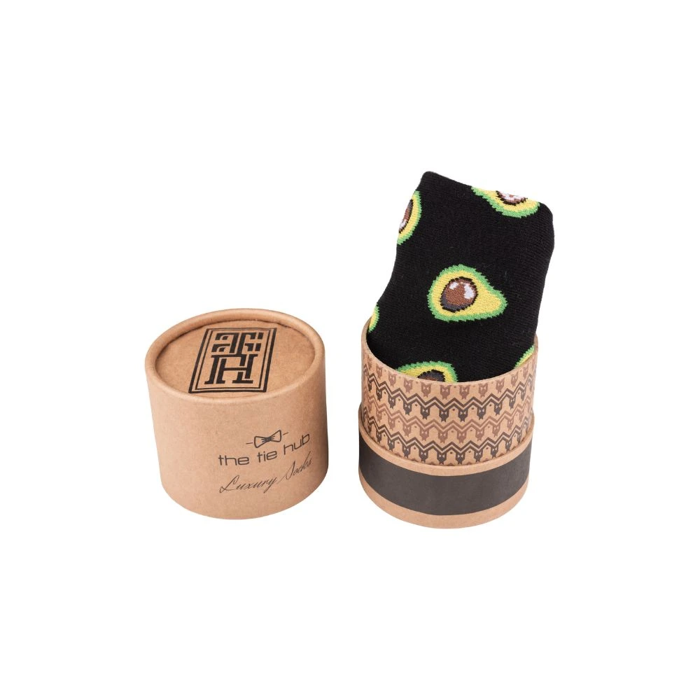 Black Crew Length Socks for Men