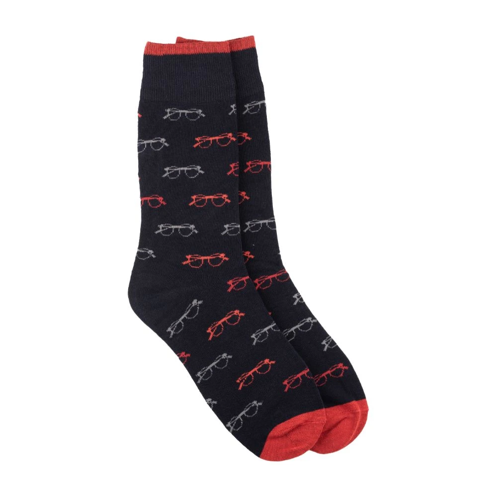 Navy Blue Crew Length Socks for Men