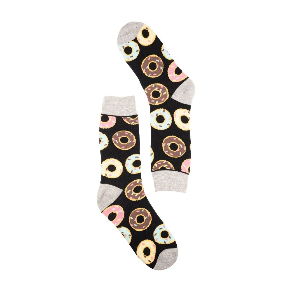 Black Crew Length Socks for Men