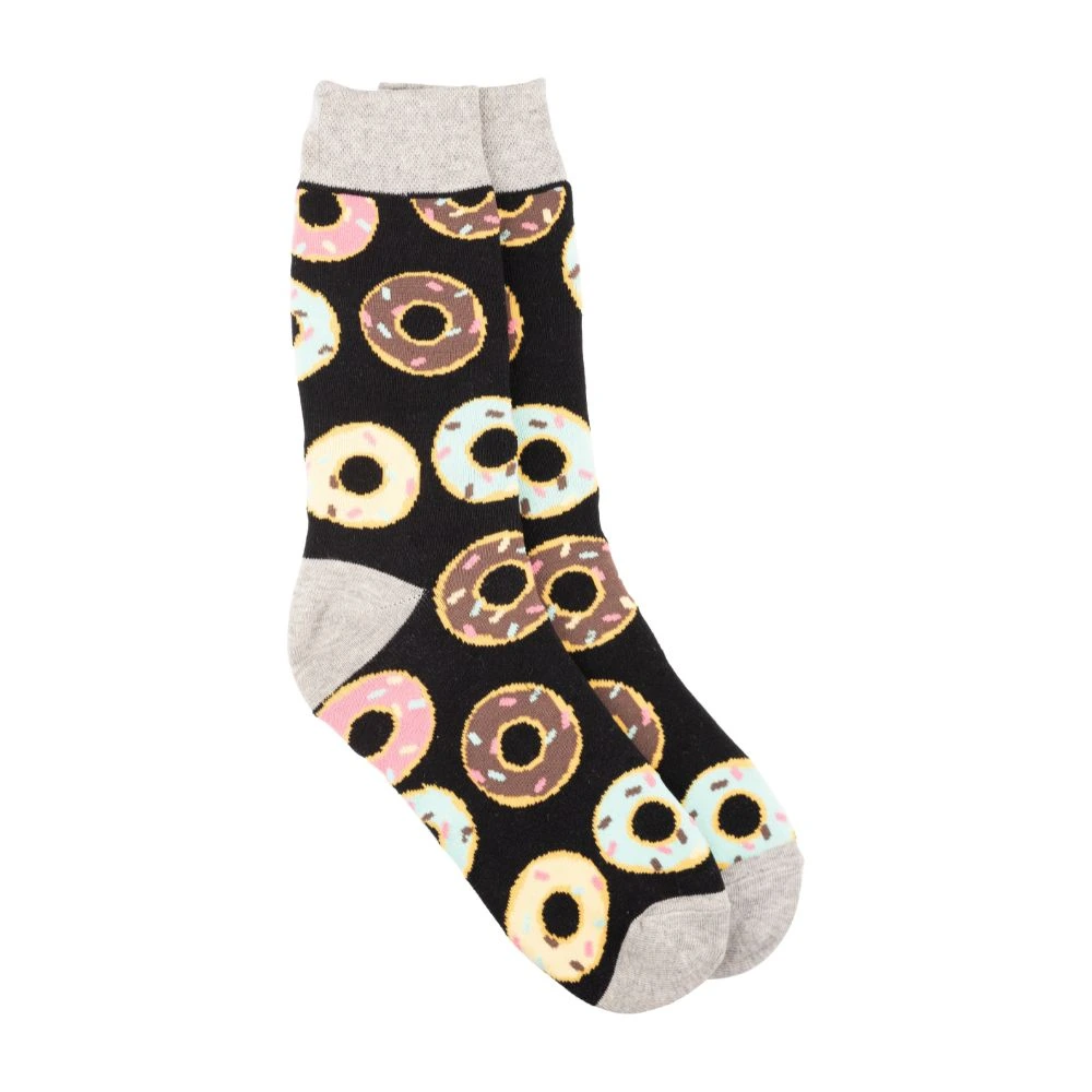 Black Crew Length Socks for Men
