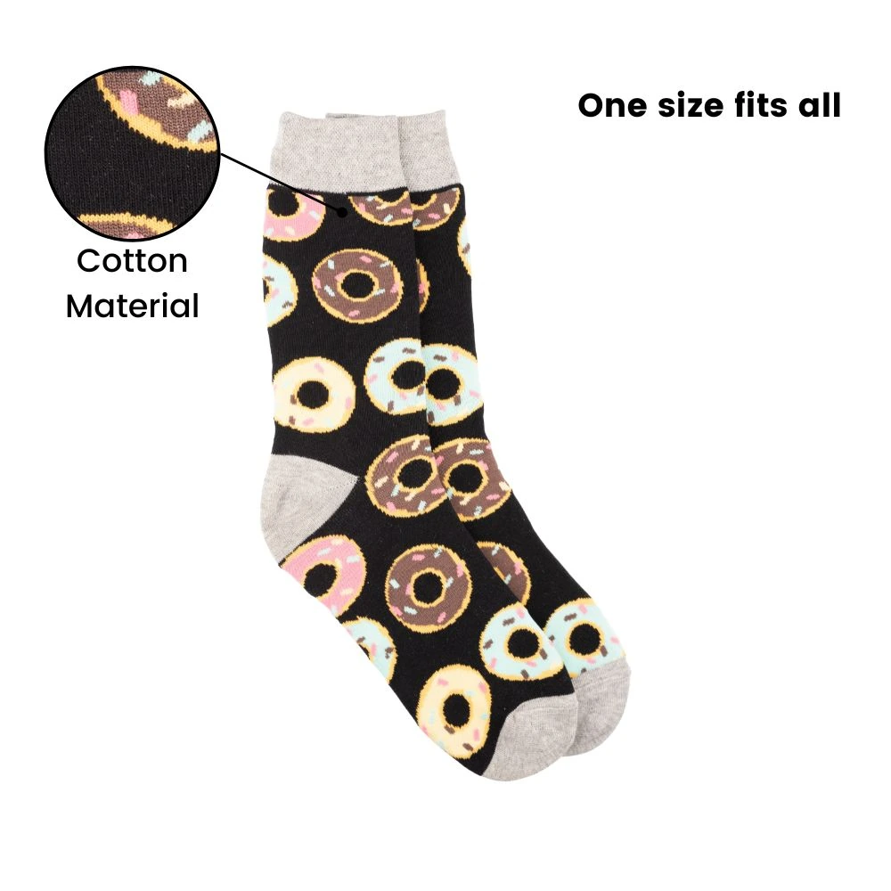 Black Crew Length Socks for Men