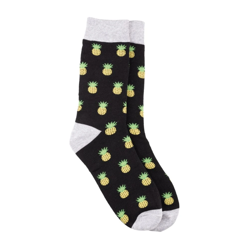 Black Crew Length Socks for Men