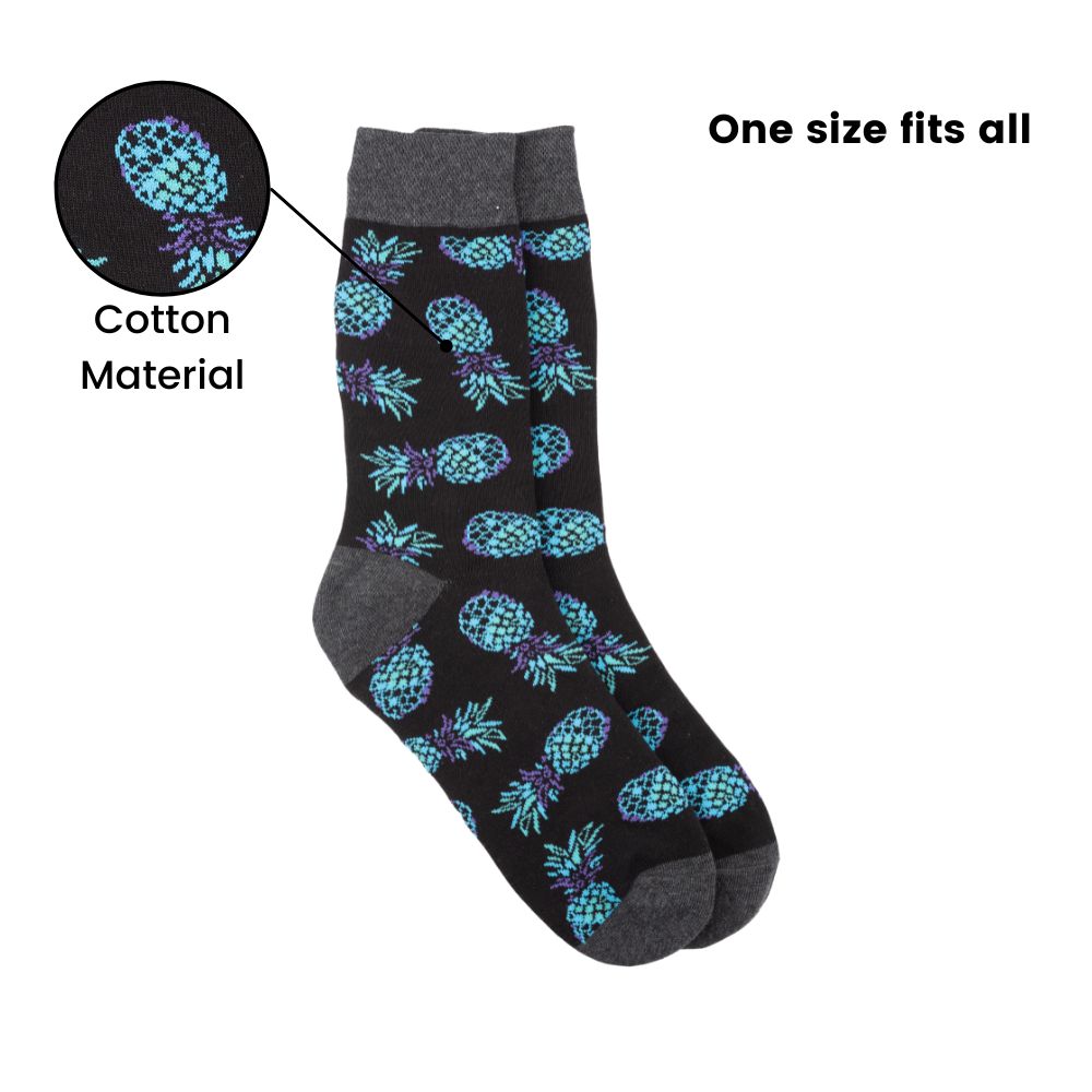 Black Crew Length Socks for Men