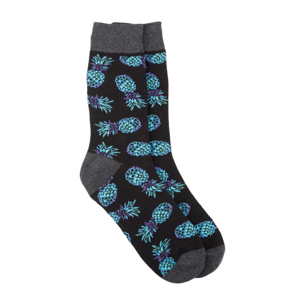 Black Crew Length Socks for Men