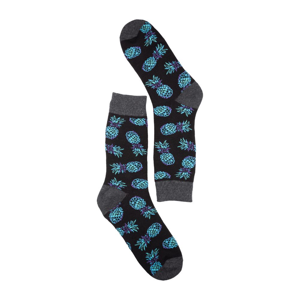 Black Crew Length Socks for Men