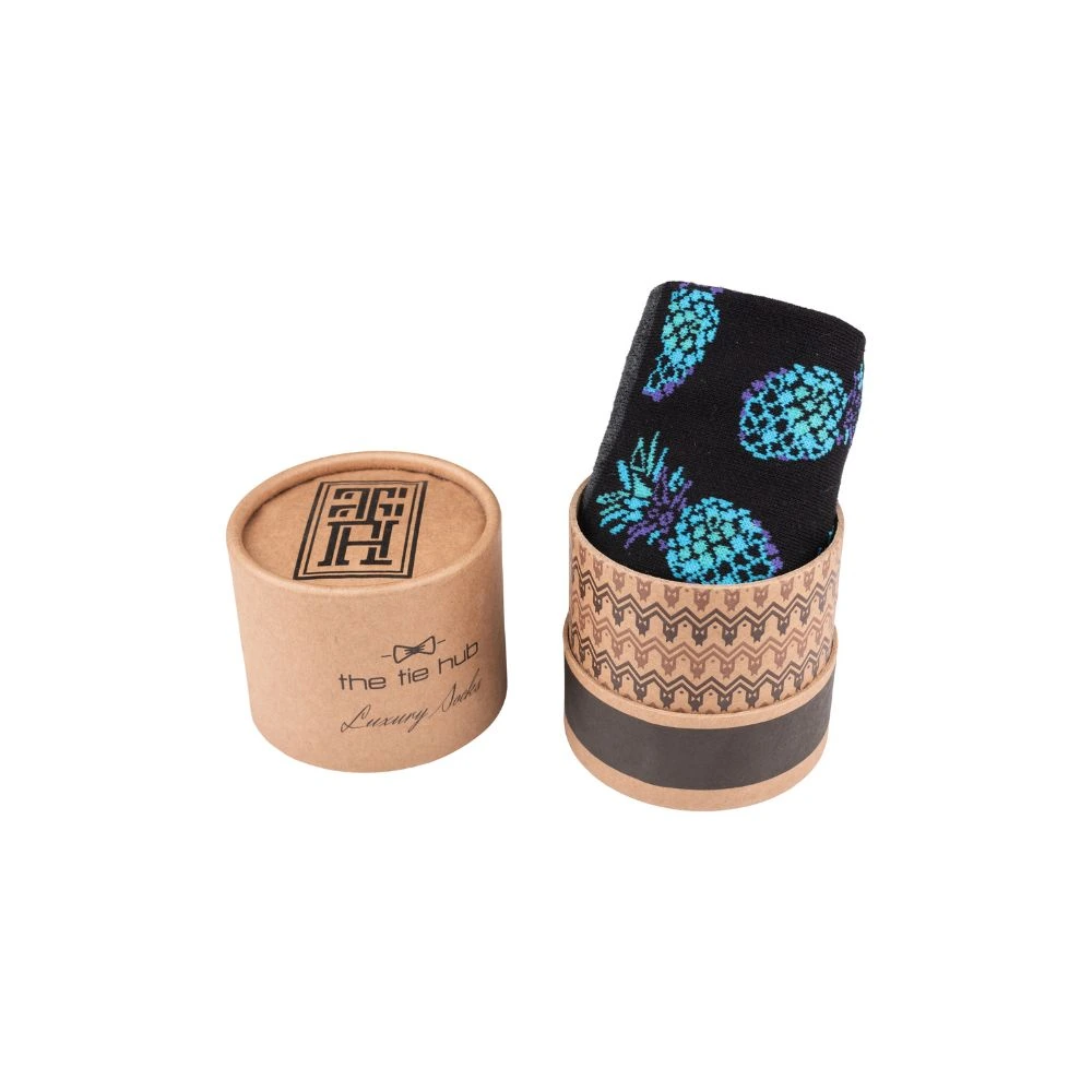 Black Crew Length Socks for Men