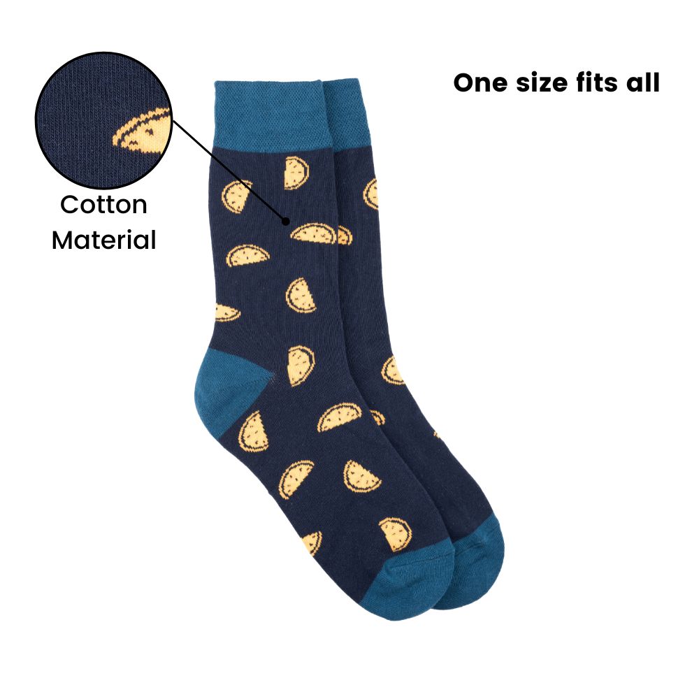 Navy Blue Crew Length Socks for Men