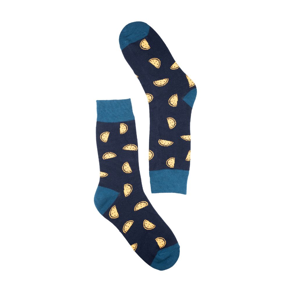Navy Blue Crew Length Socks for Men