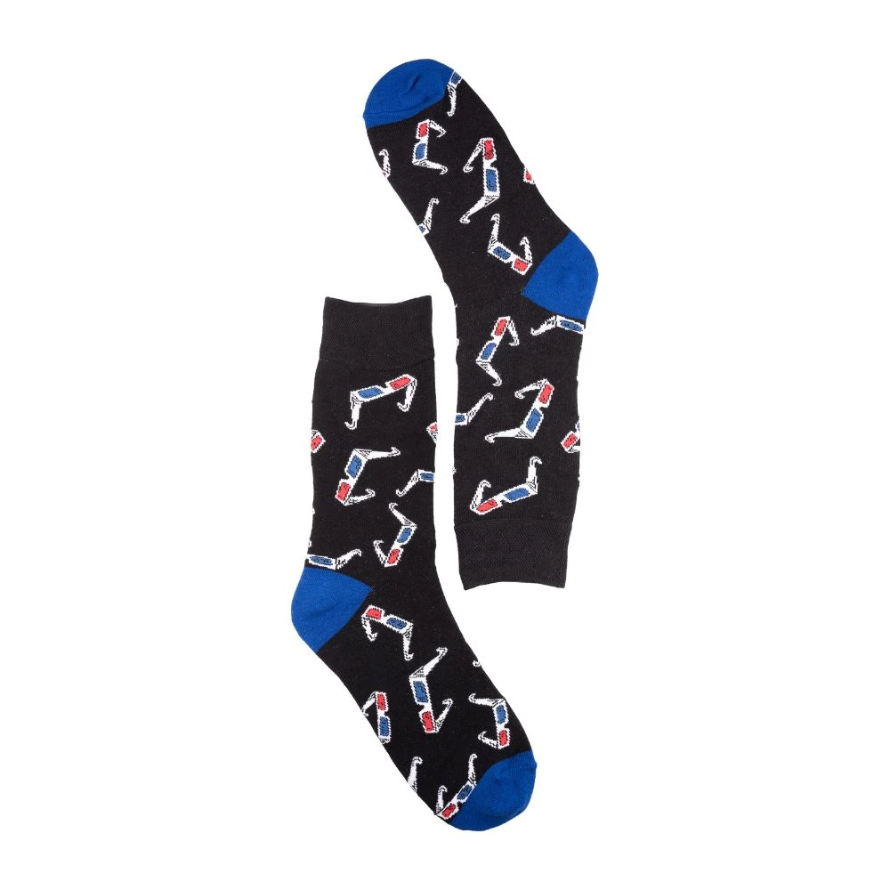 Black Crew Length Socks for Men