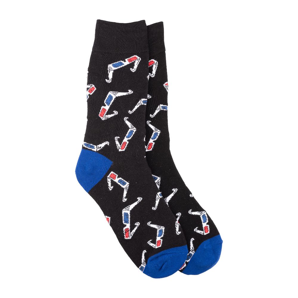 Black Crew Length Socks for Men