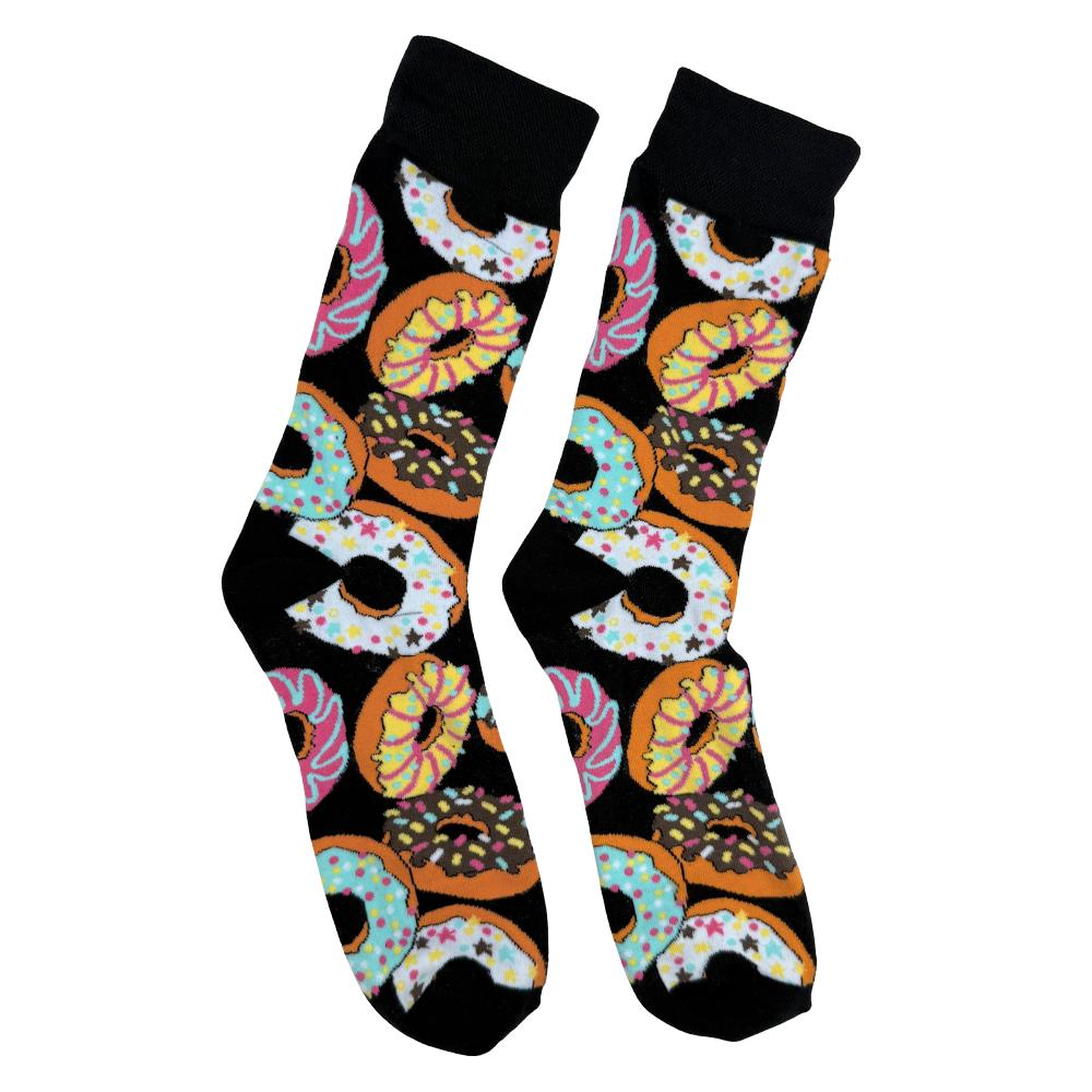 Black Crew Length Socks for Men