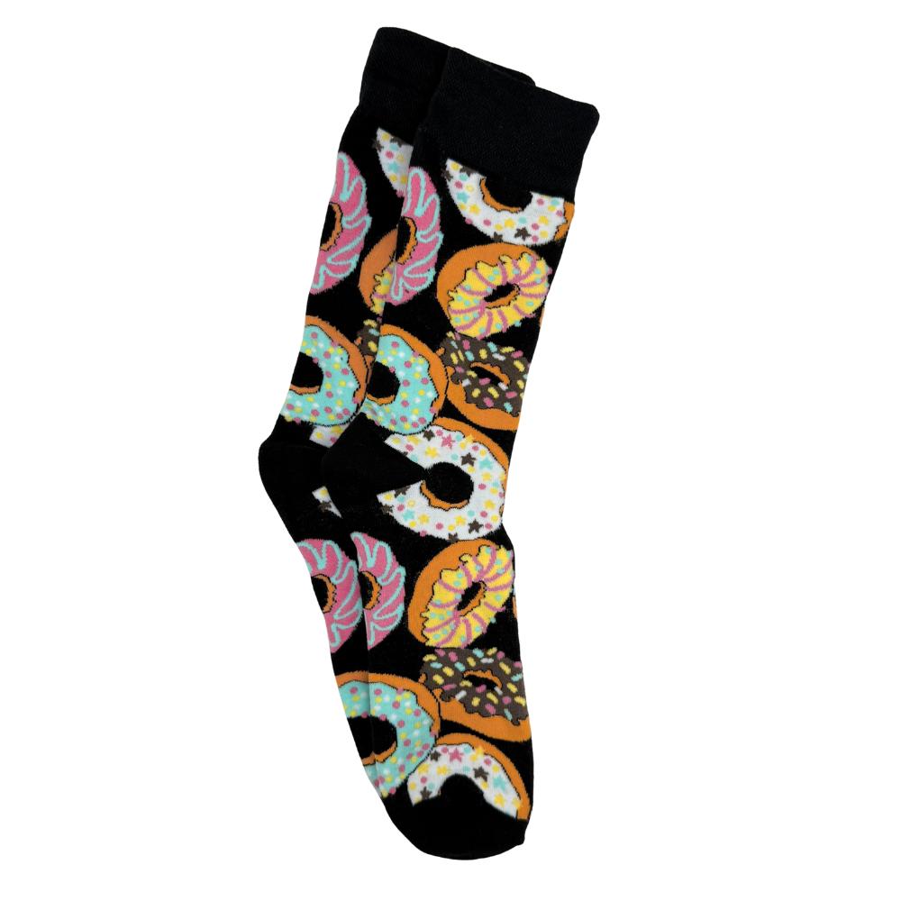 Black Crew Length Socks for Men