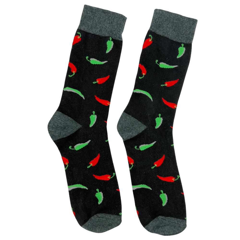 Black Crew Length Socks for Men