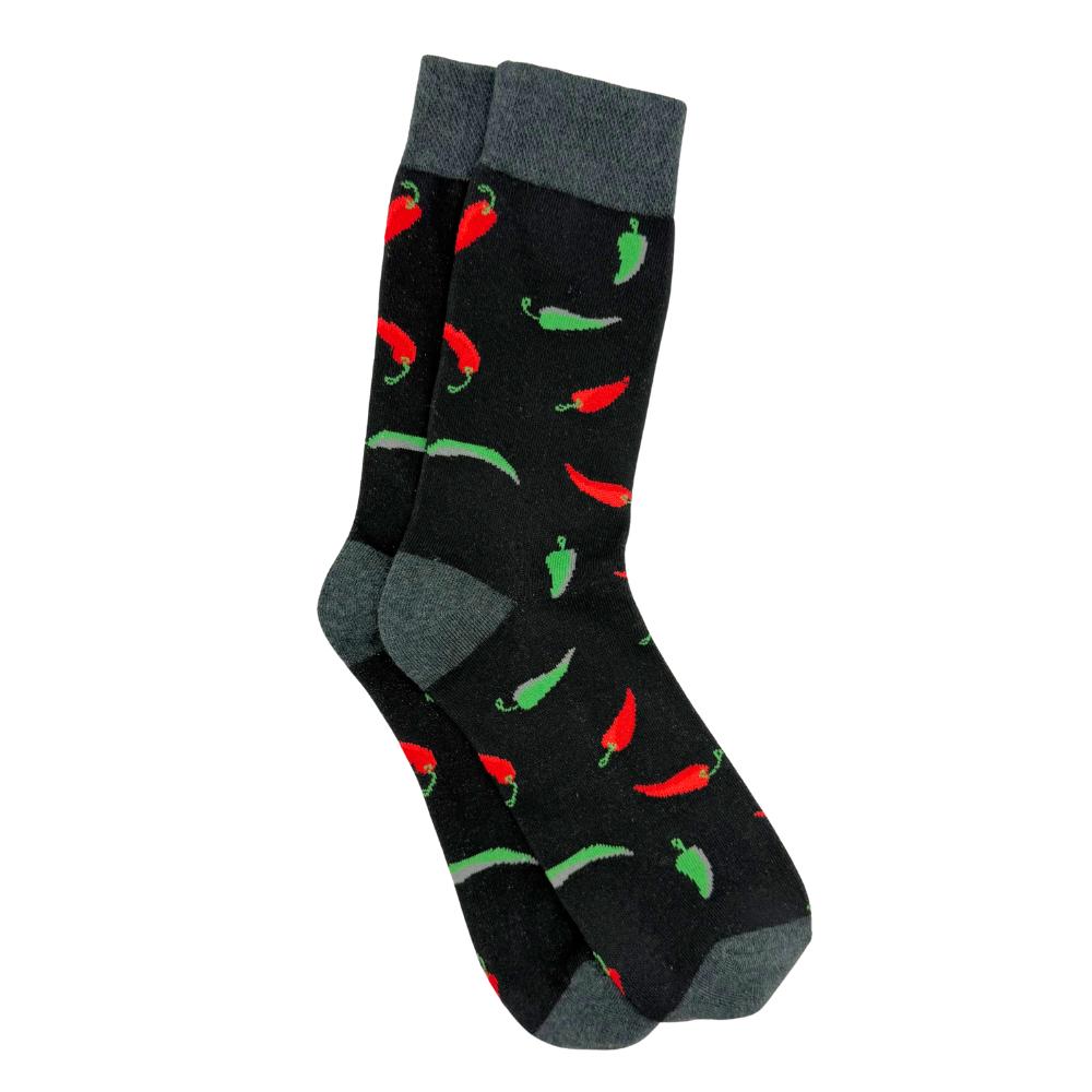 Black Crew Length Socks for Men