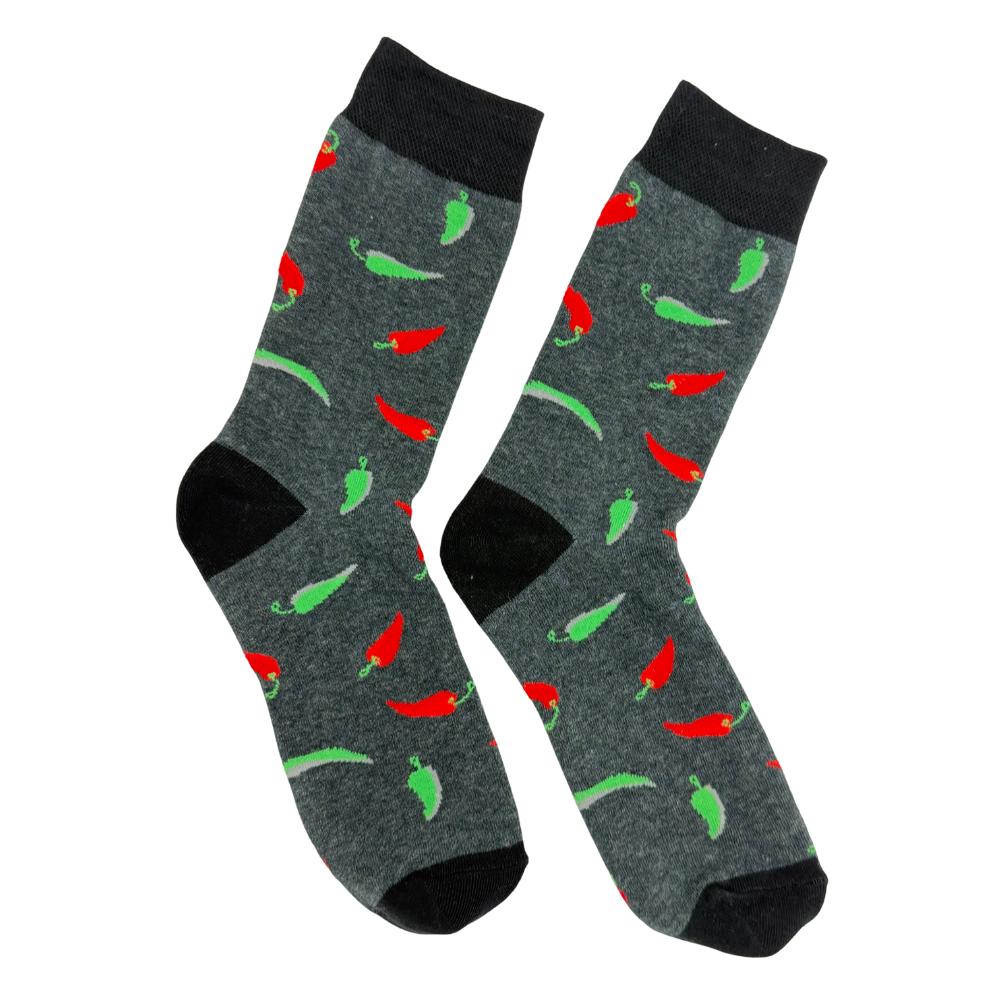 Grey Crew Length Socks for Men