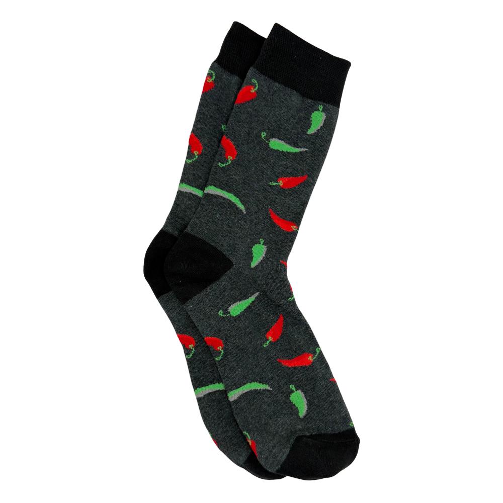 Grey Crew Length Socks for Men