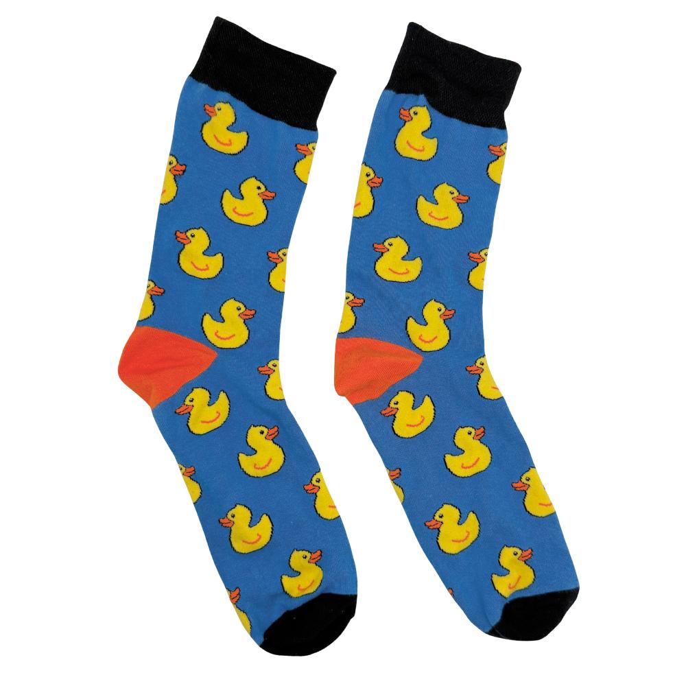 Blue Crew Length Socks for Men
