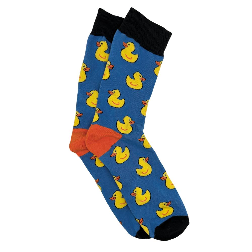 Blue Crew Length Socks for Men