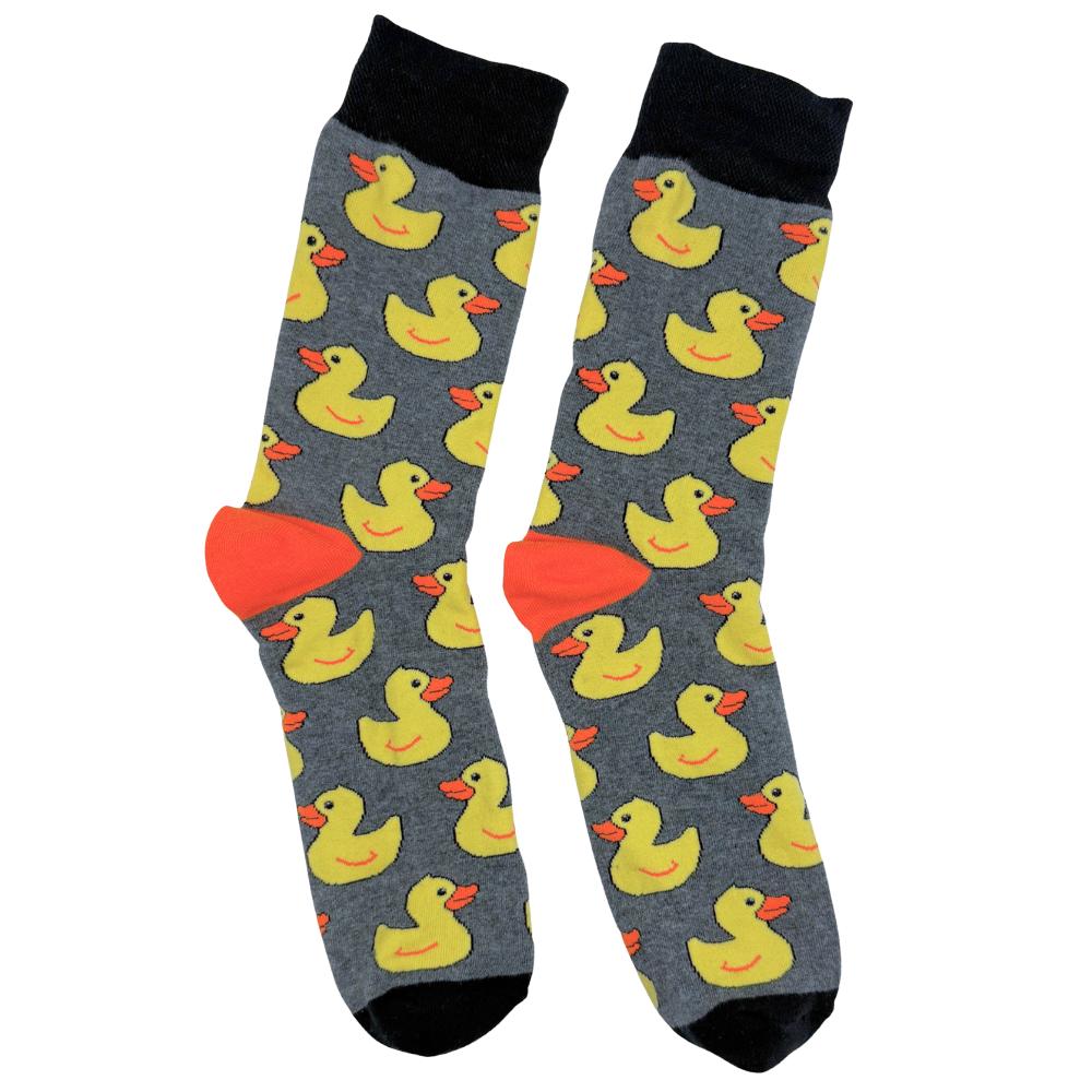 Grey Crew Length Socks for Men
