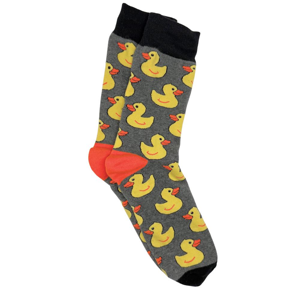 Grey Crew Length Socks for Men
