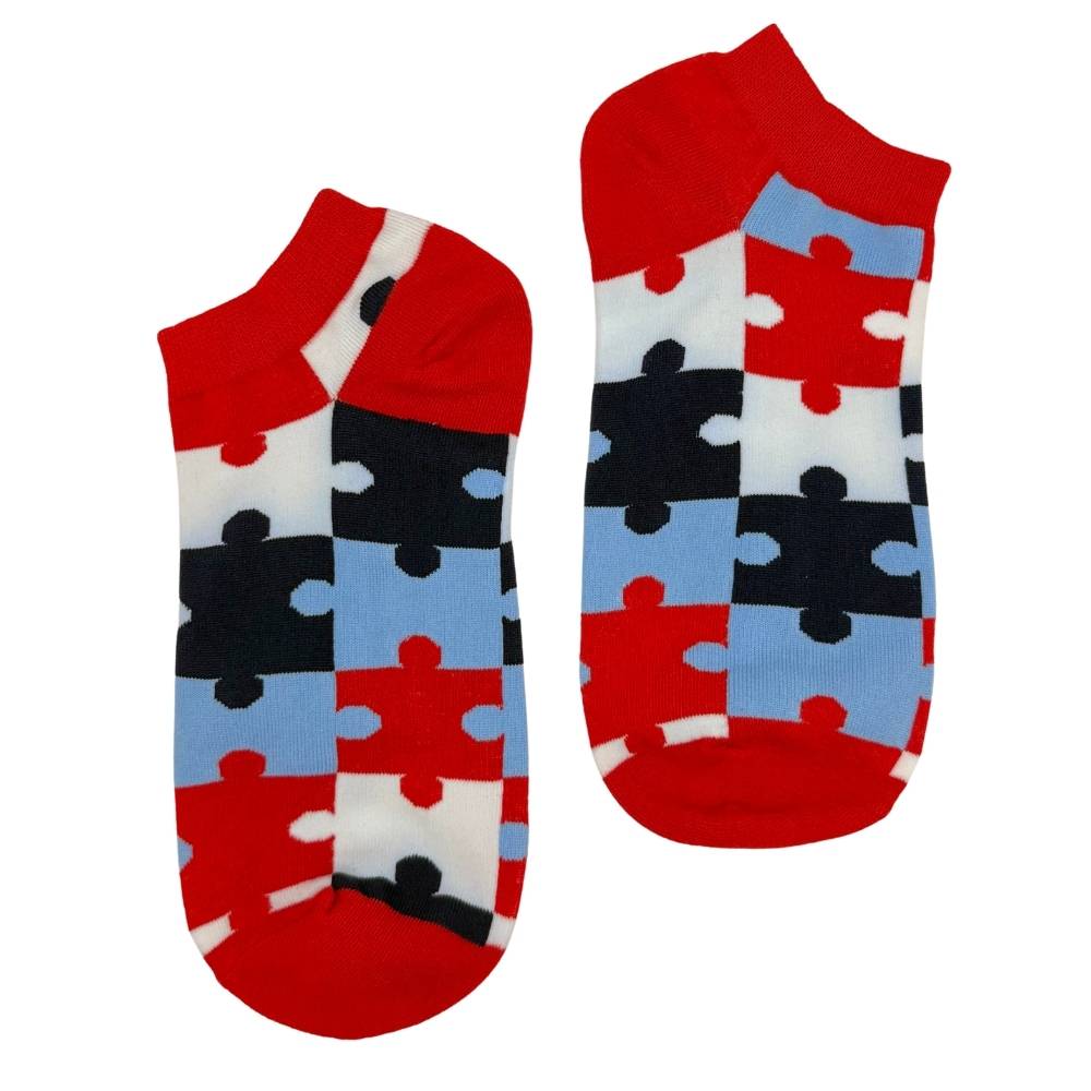Red Ankle Length Socks for Men
