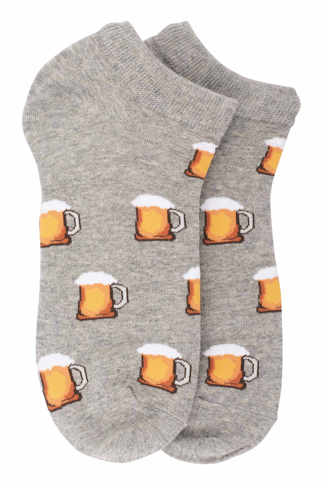 Gray Ankle Length Socks for Men