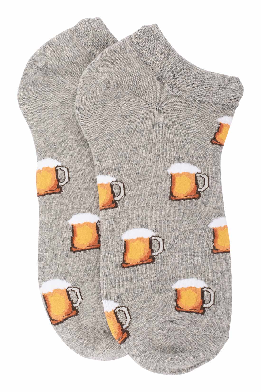 Gray Ankle Length Socks for Men