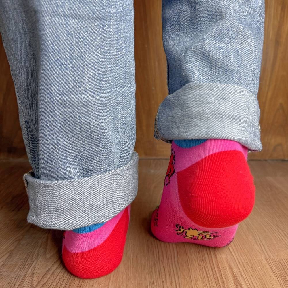 Pink Ankle Length Socks for Men