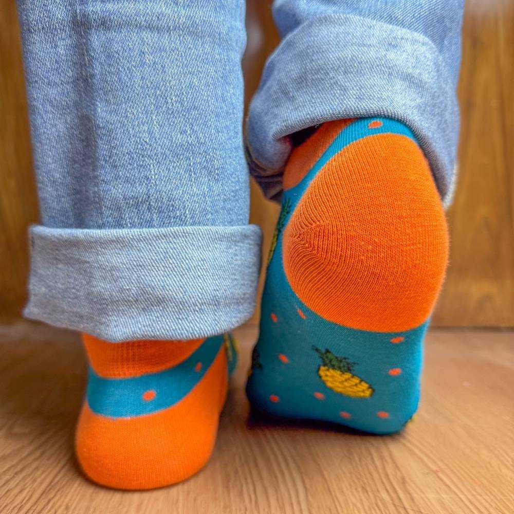 Teal Ankle Length Socks for Men