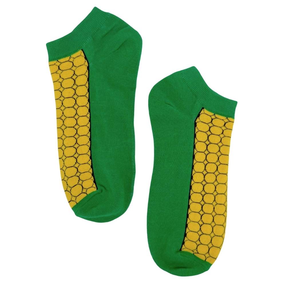 Green Ankle Length Socks for Men