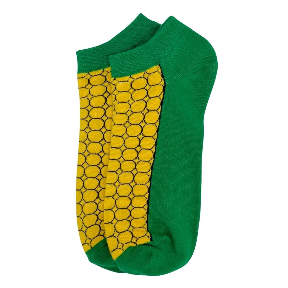 Green Ankle Length Socks for Men