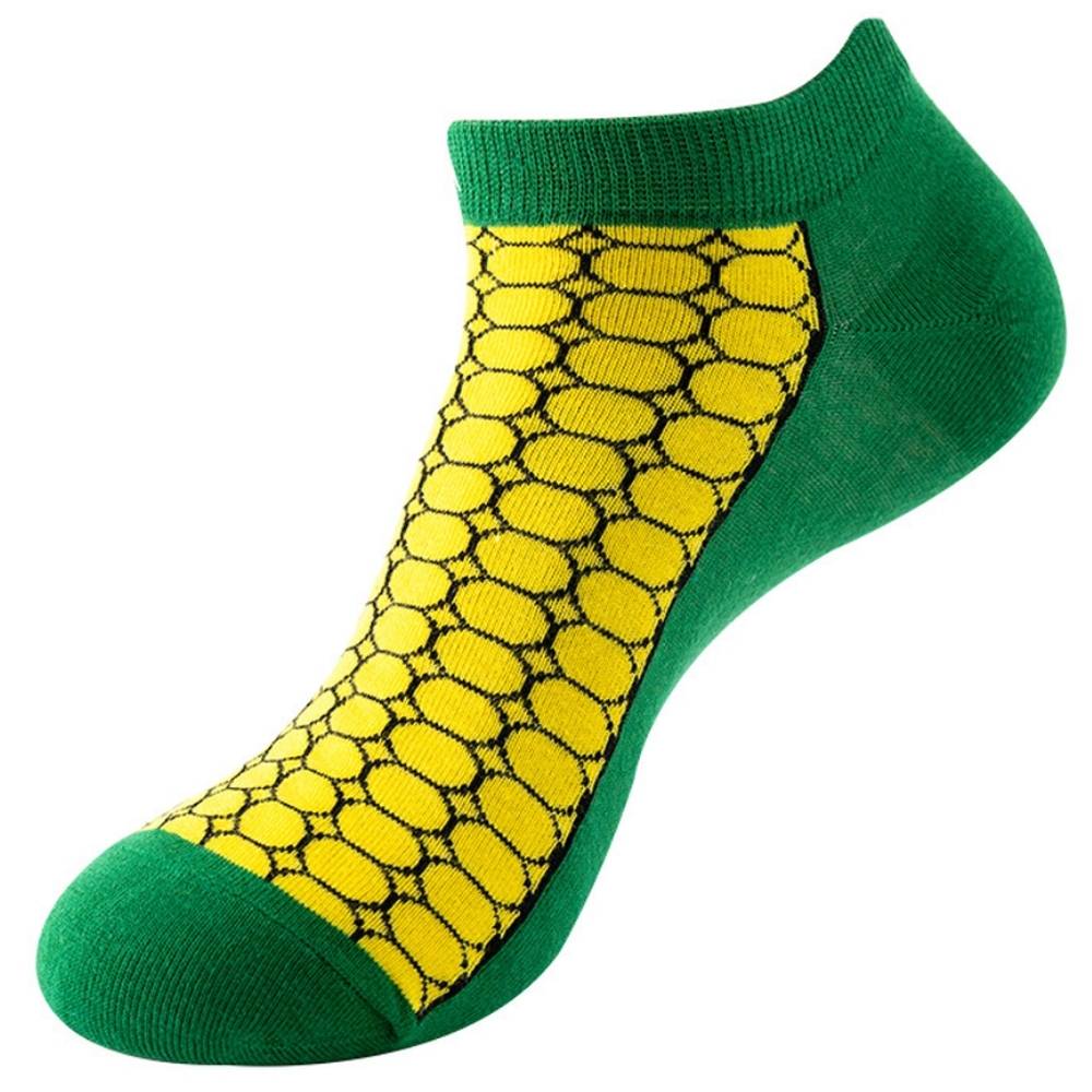 Green Ankle Length Socks for Men