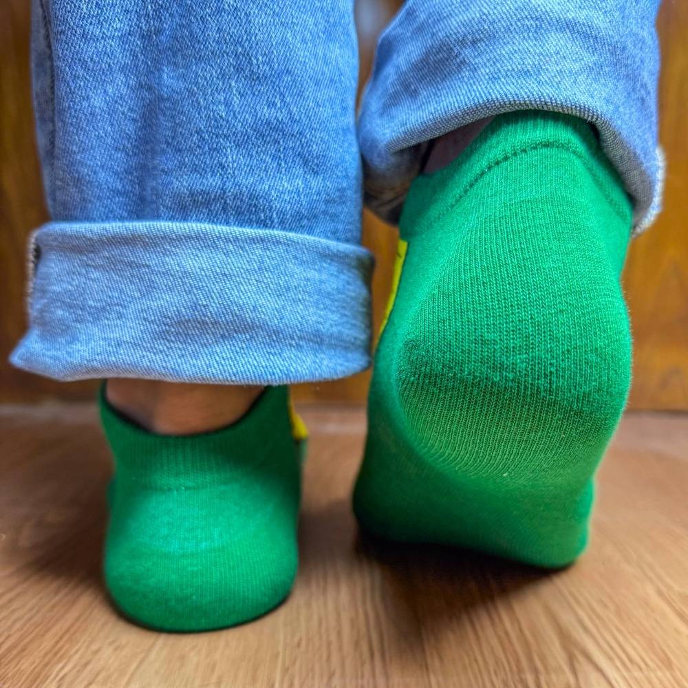 Green Ankle Length Socks for Men