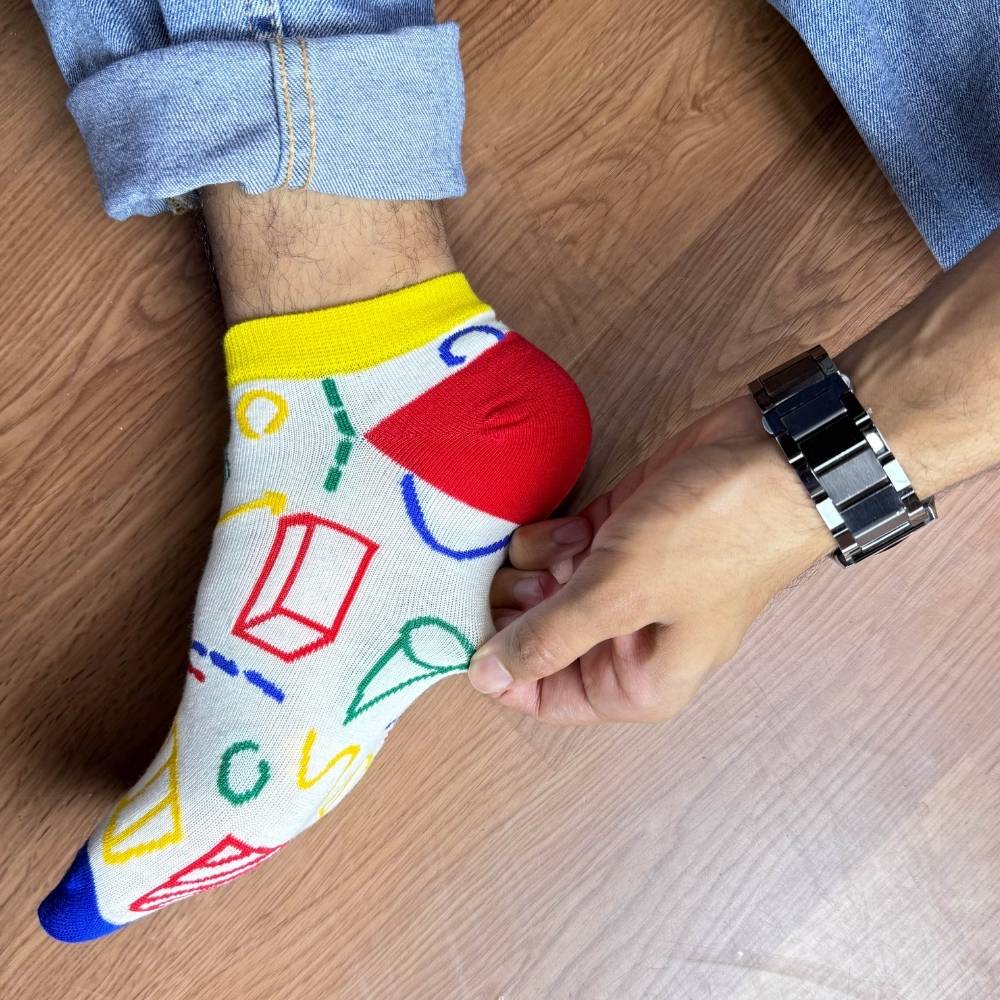 White Ankle Length Socks for Men