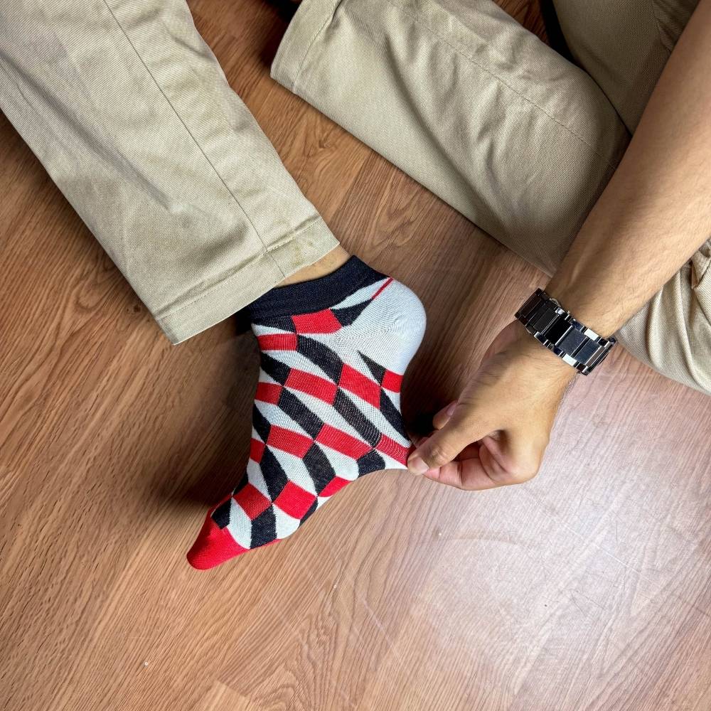 Multicolor Ankle Length Socks for Men