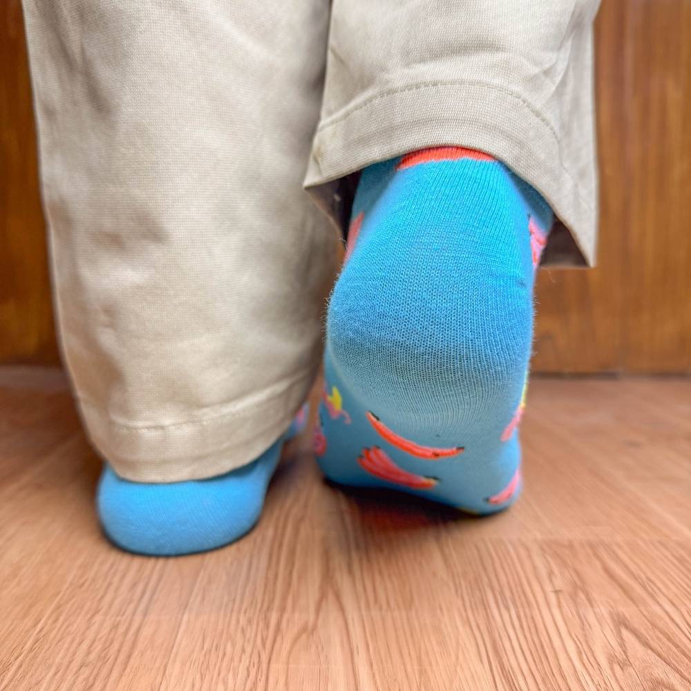 Blue Ankle Length Socks for Men