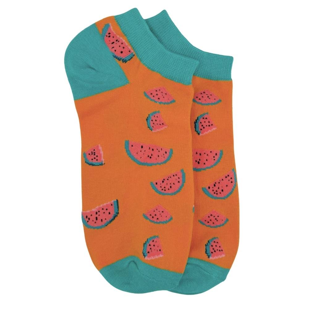 Orange Ankle Length Socks for Men