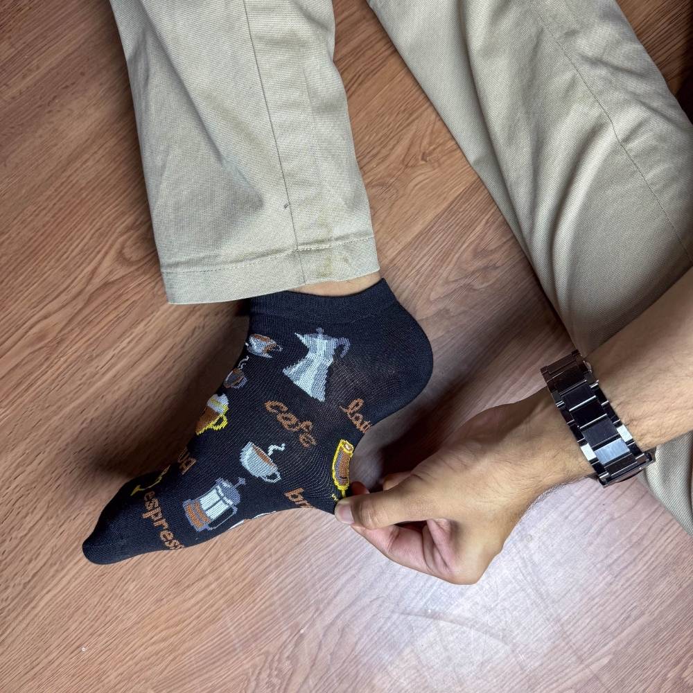 Black Ankle Length Socks for Men
