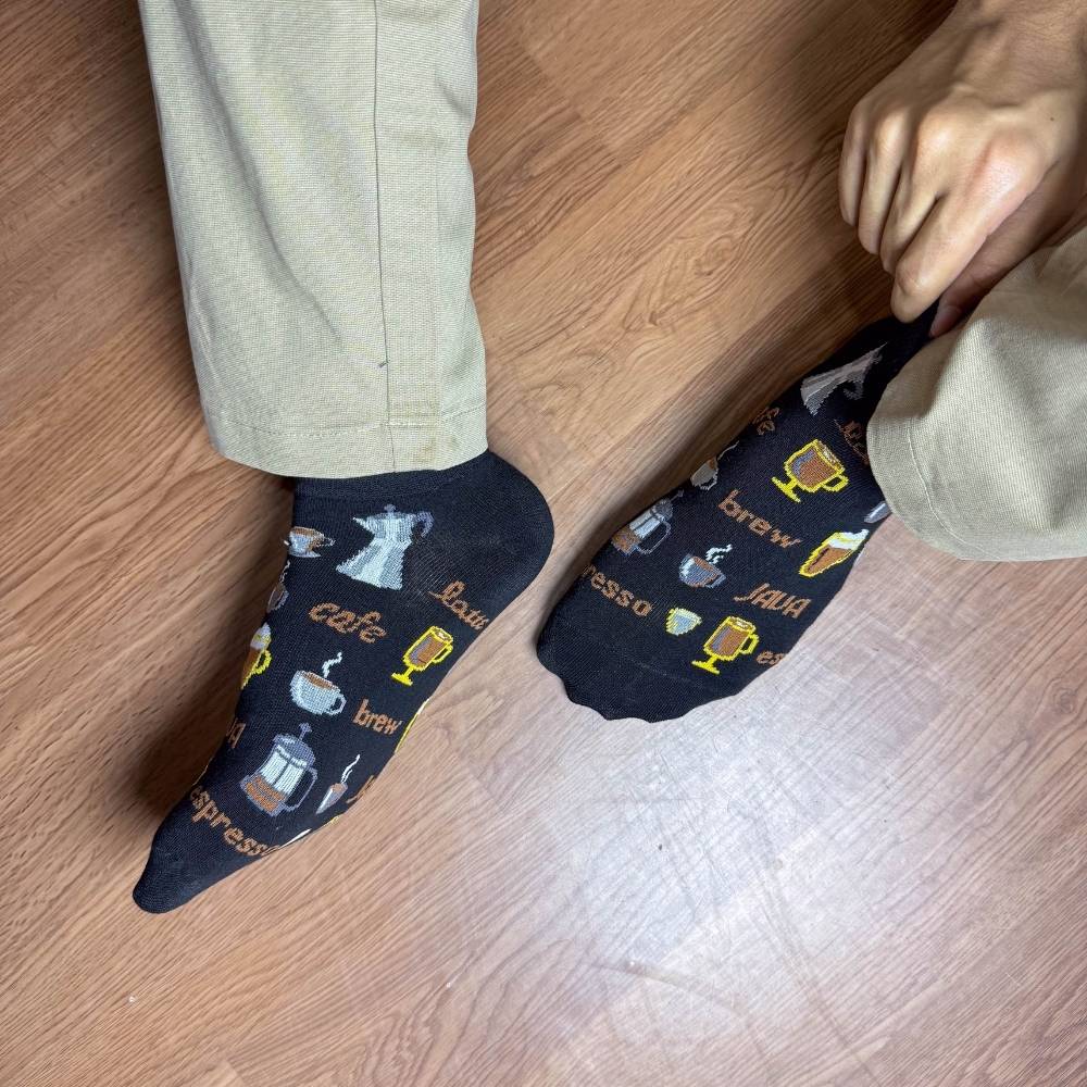 Black Ankle Length Socks for Men