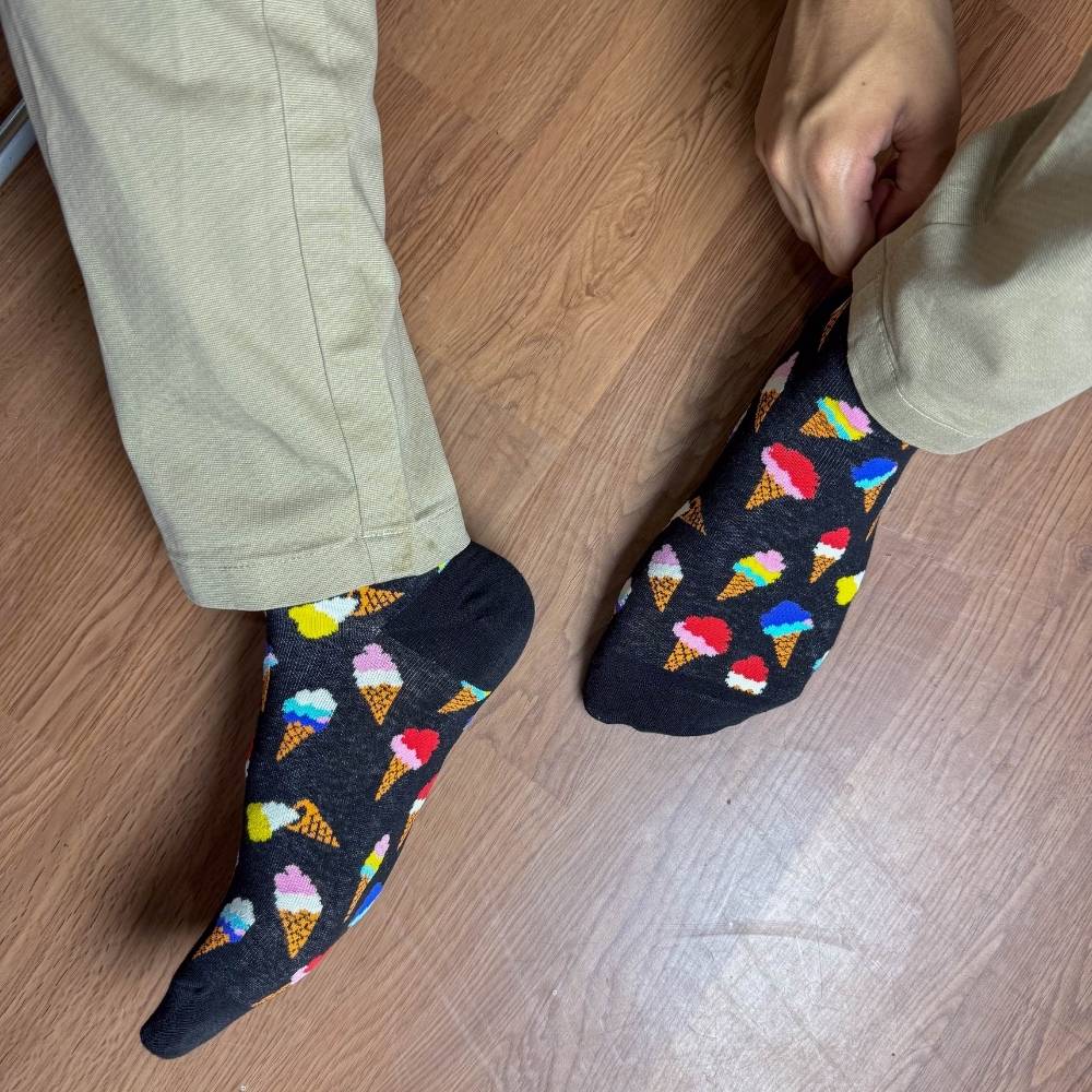 Black Ankle Length Socks for Men