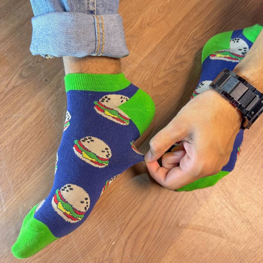 Navy Blue Ankle Length Socks for Men