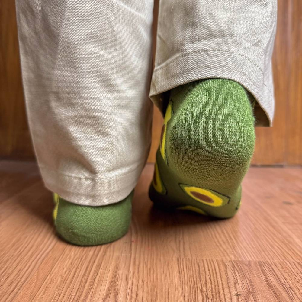 Green Ankle Length Socks for Men